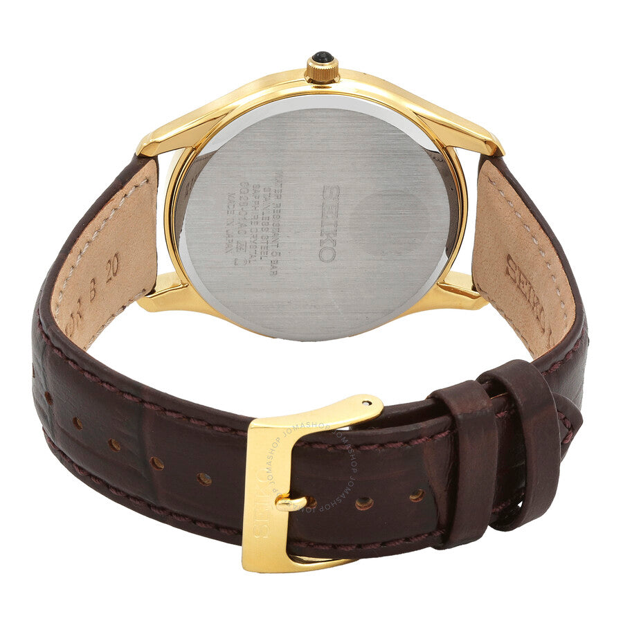 Seiko Quartz White Dial Men's Leather Watch SRK050P1 - Dawson Watches #3