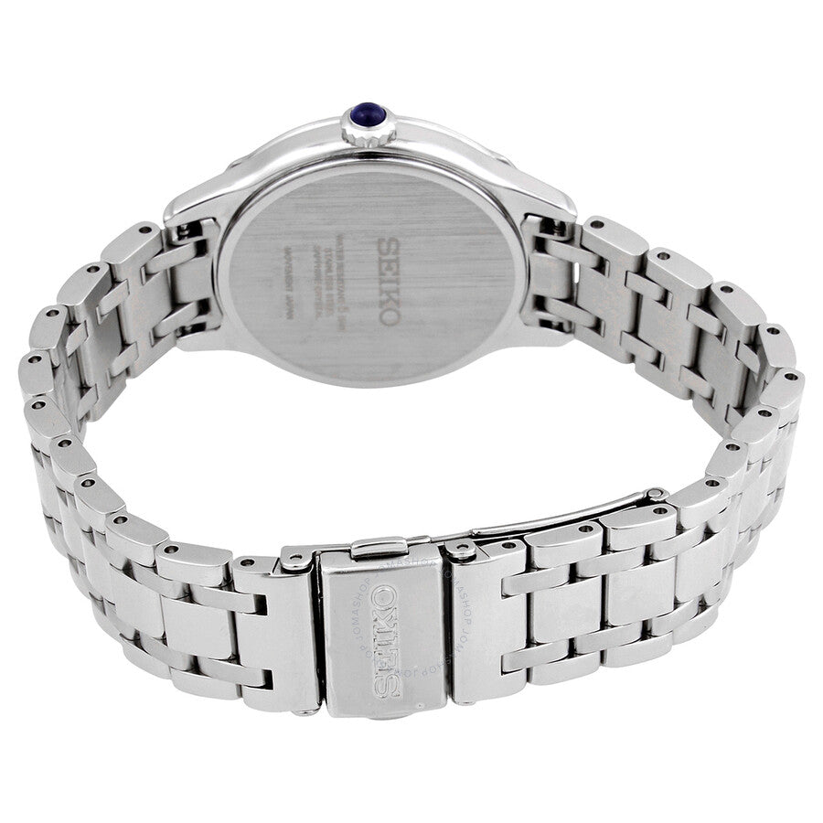 Seiko Quartz White Dial Stainless Steel Ladies Watch SRZ543P1 - The Watches Men & Co #3