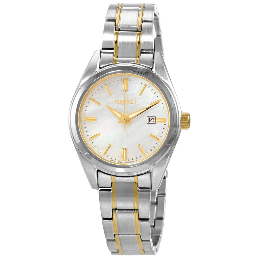 Seiko Quartz White Dial Two-tone Ladies Watch SUR636P1 - Dawson Watches