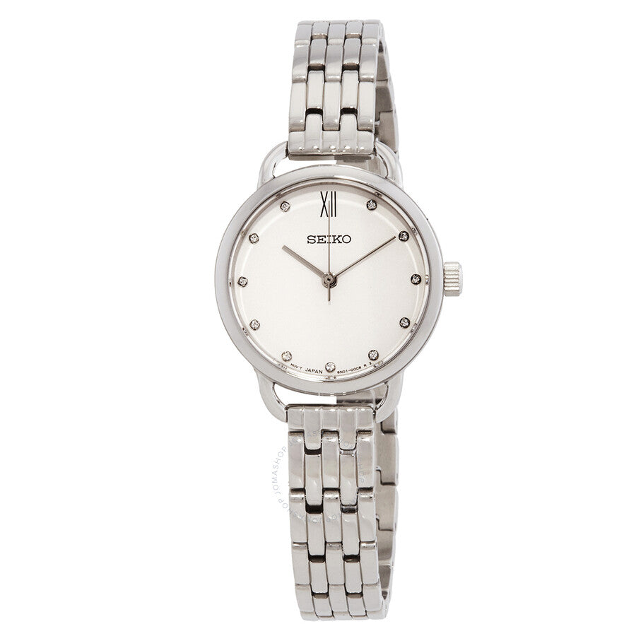 Seiko Quartz White Dial Watch SUR697P1 - Dawson Watches