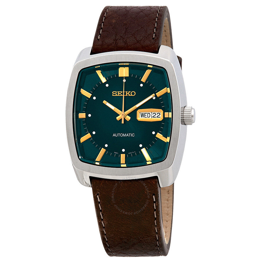 Seiko Recraft Automatic Green Dial Brown Leather Men's Watch SNKP27 - Dawson Watches