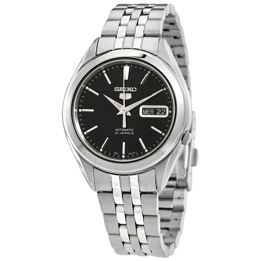 Seiko 5 Automatic Black Dial Men's Watch SNKL23K1 - Dawson Watches