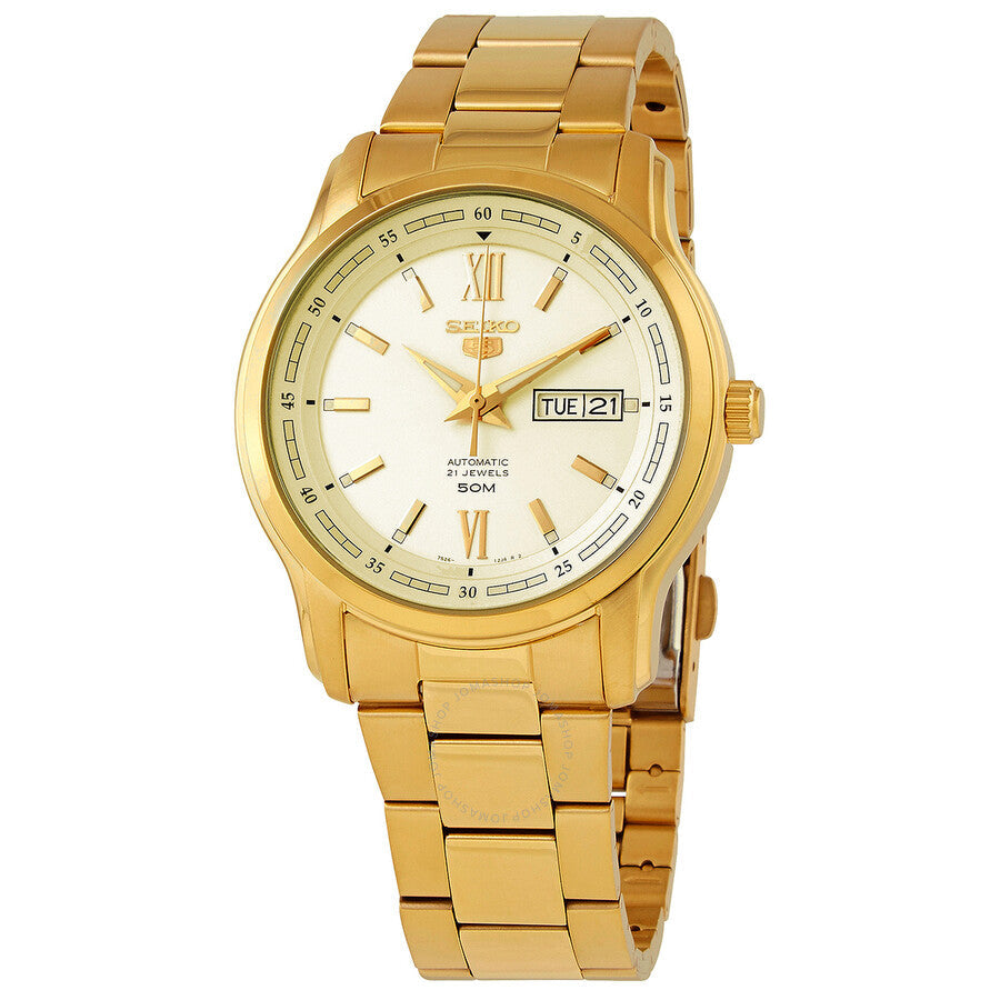 Seiko 5 Automatic Champagne Dial Men's Watch SNKP20K1S - Dawson Watches