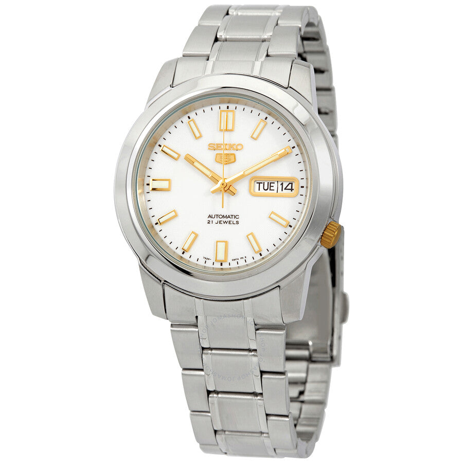 Seiko 5 Automatic White Dial Men's Watch SNKK07K1 - Dawson Watches