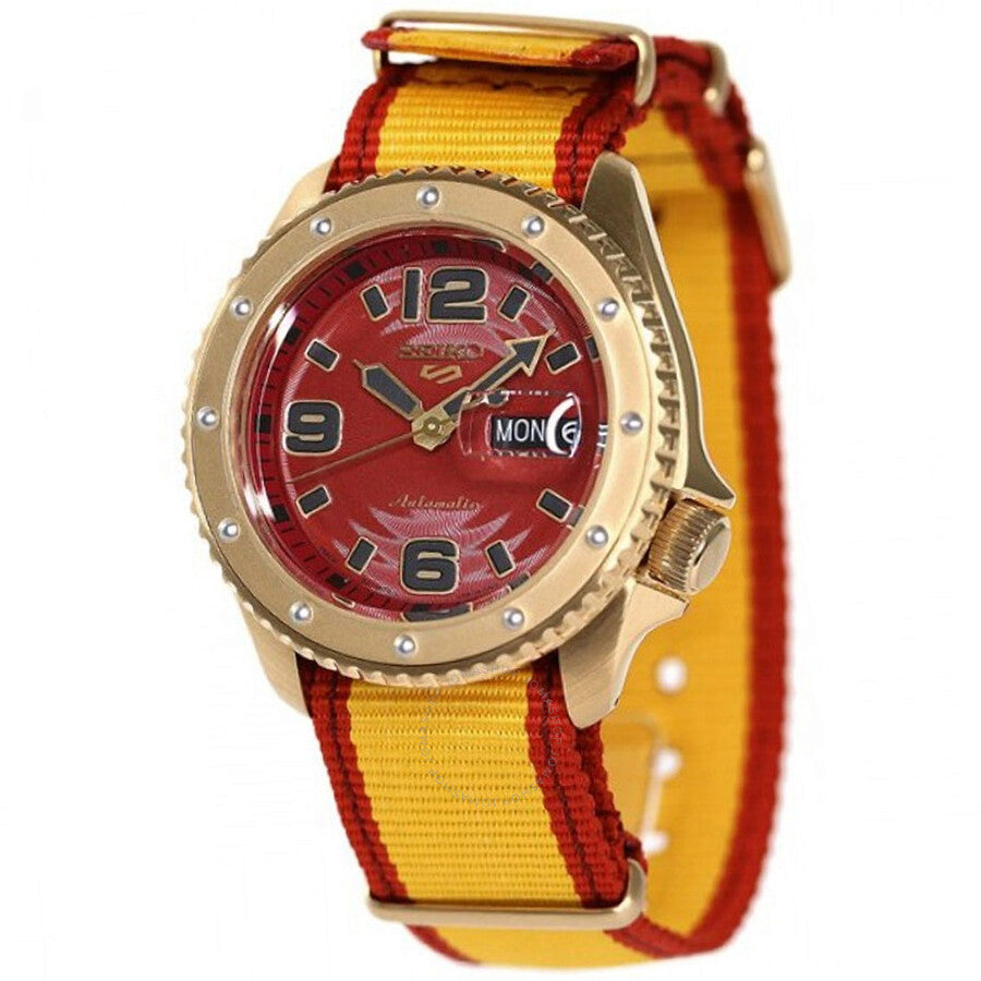 Seiko 5 Sports Automatic Red Dial Men's Watch SRPF24 - Dawson Watches