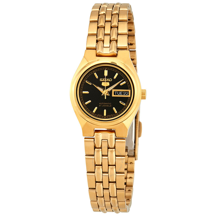 Seiko Series 5 Automatic Black Dial Ladies Watch SYMA06 - Dawson Watches