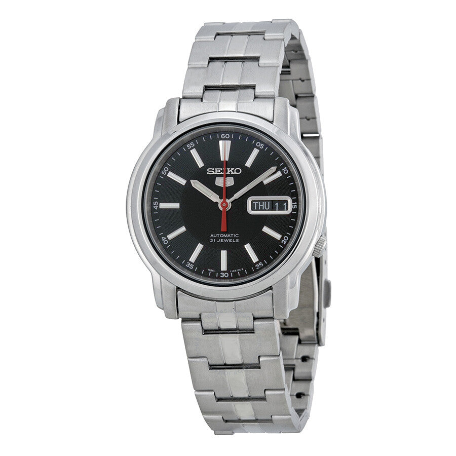Seiko Series 5 Automatic Black Dial Stainless Steel Watch SNKL83 - Dawson Watches