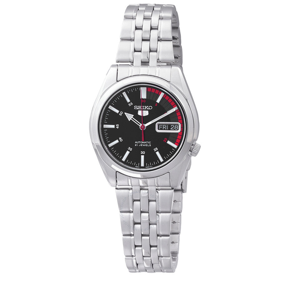 Seiko Series 5 Automatic Black Dial Unisex Watch SNK375K1 - Dawson Watches