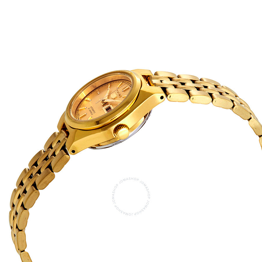 Seiko Series 5 Automatic Gold Dial Ladies Watch SYMA04 - Dawson Watches #2