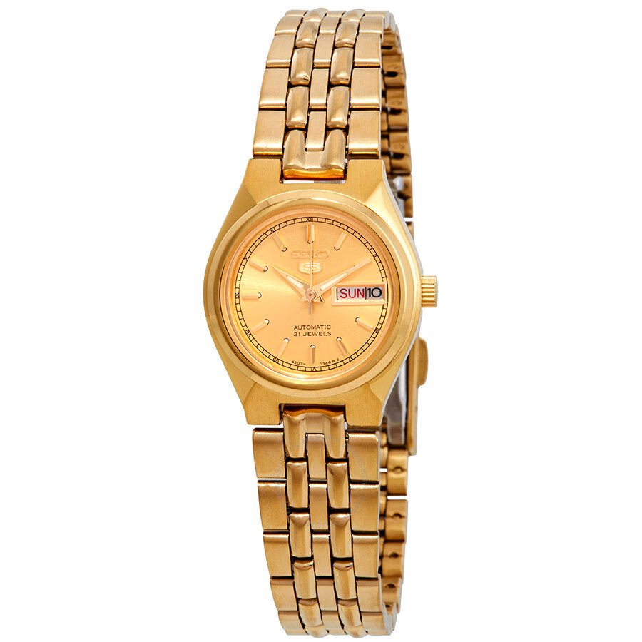 Seiko Series 5 Automatic Gold Dial Ladies Watch SYMA04 - Dawson Watches