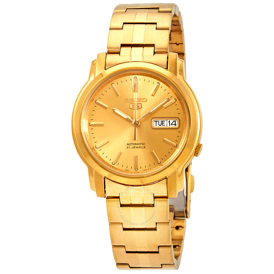 Seiko Series 5 Automatic Gold Dial Men's Watch SNKK76 - Dawson Watches