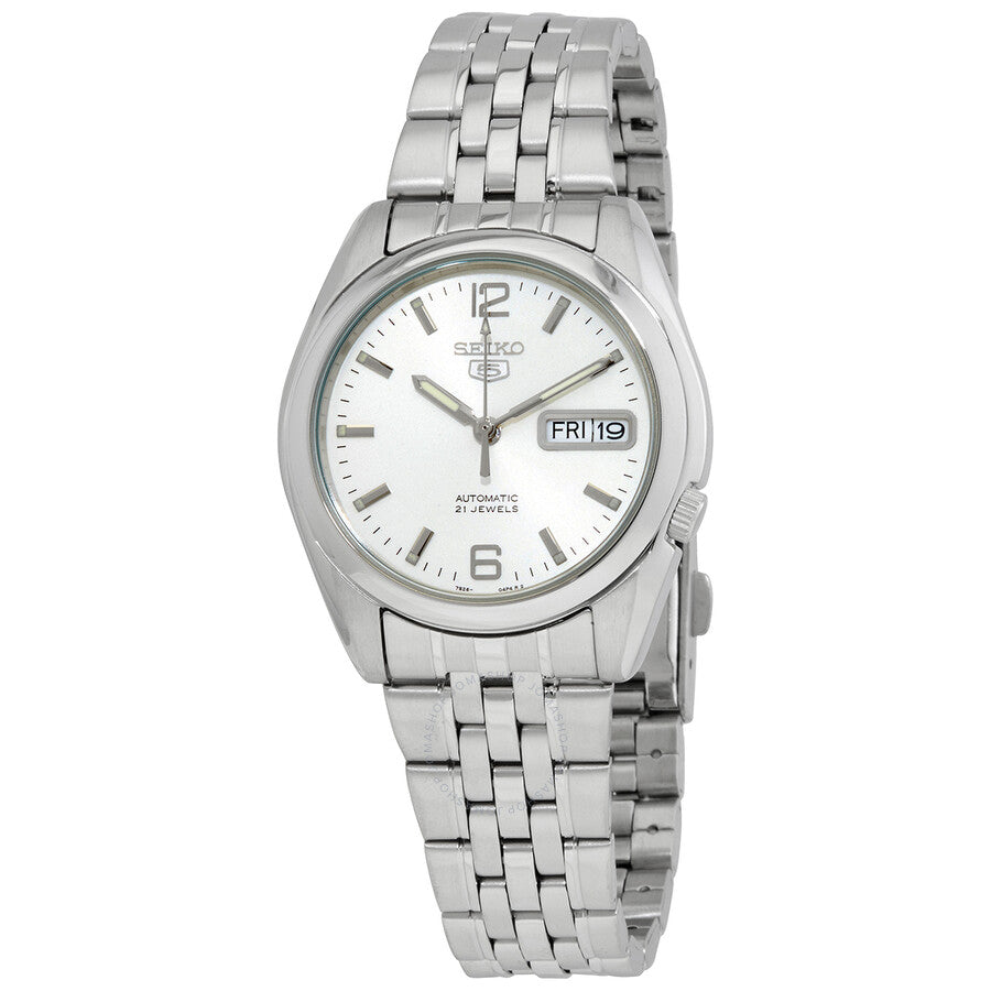Seiko Series 5 Automatic White Dial Men's Watch SNK385K1 - Dawson Watches