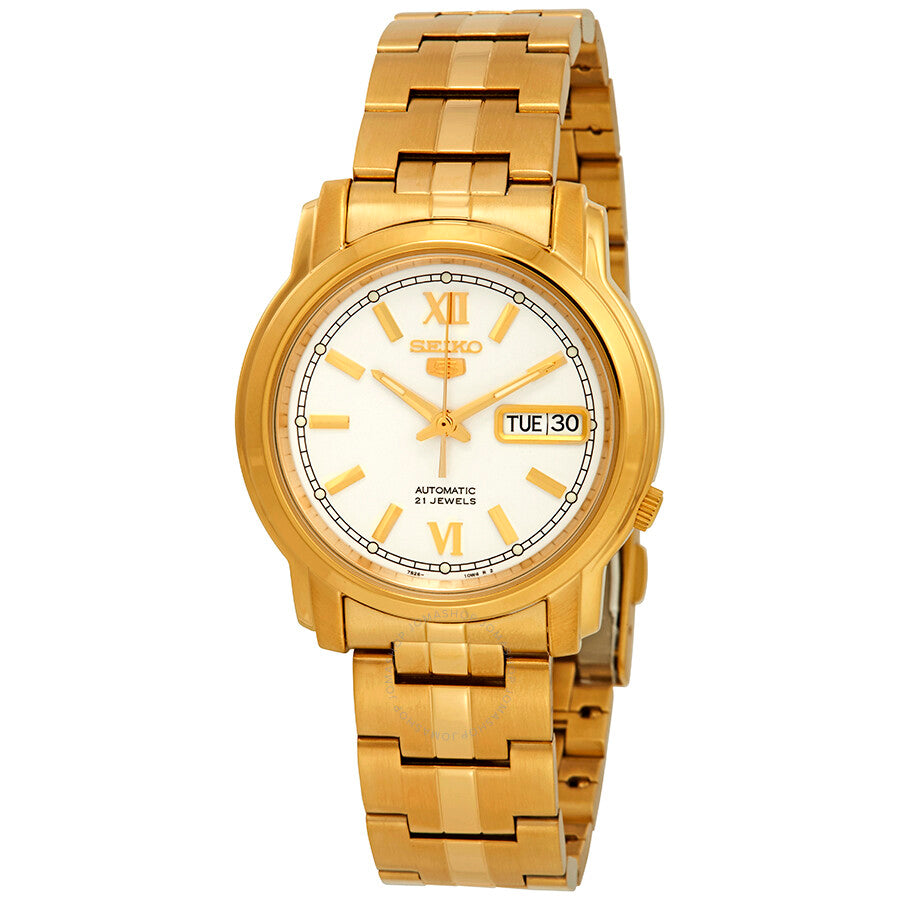 Seiko Series 5 Automatic White Dial Men's Watch SNKK84 - Dawson Watches