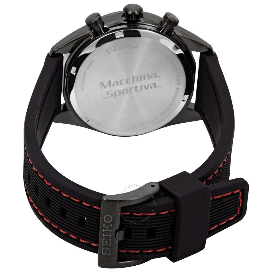 Seiko Solar Black Dial Black Silicone Men's Watch SSC777P1 - Dawson Watches #3