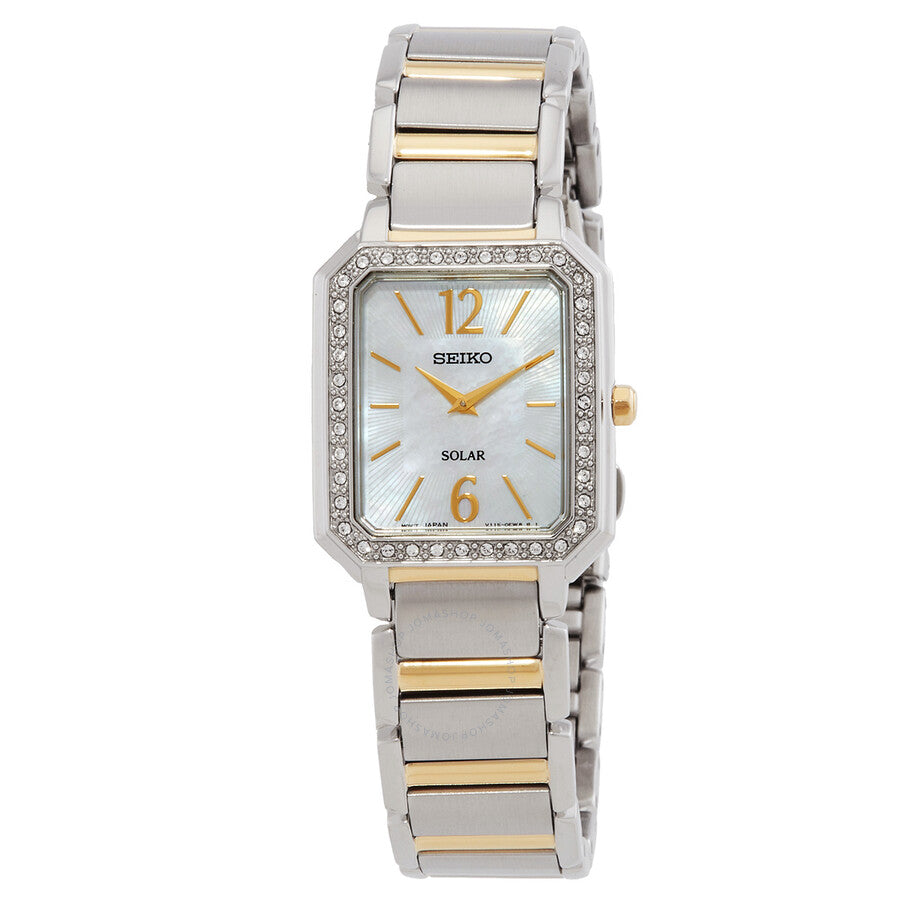 Seiko solar Mother of Pearl Dial Ladies Watch SUP466 - Dawson Watches