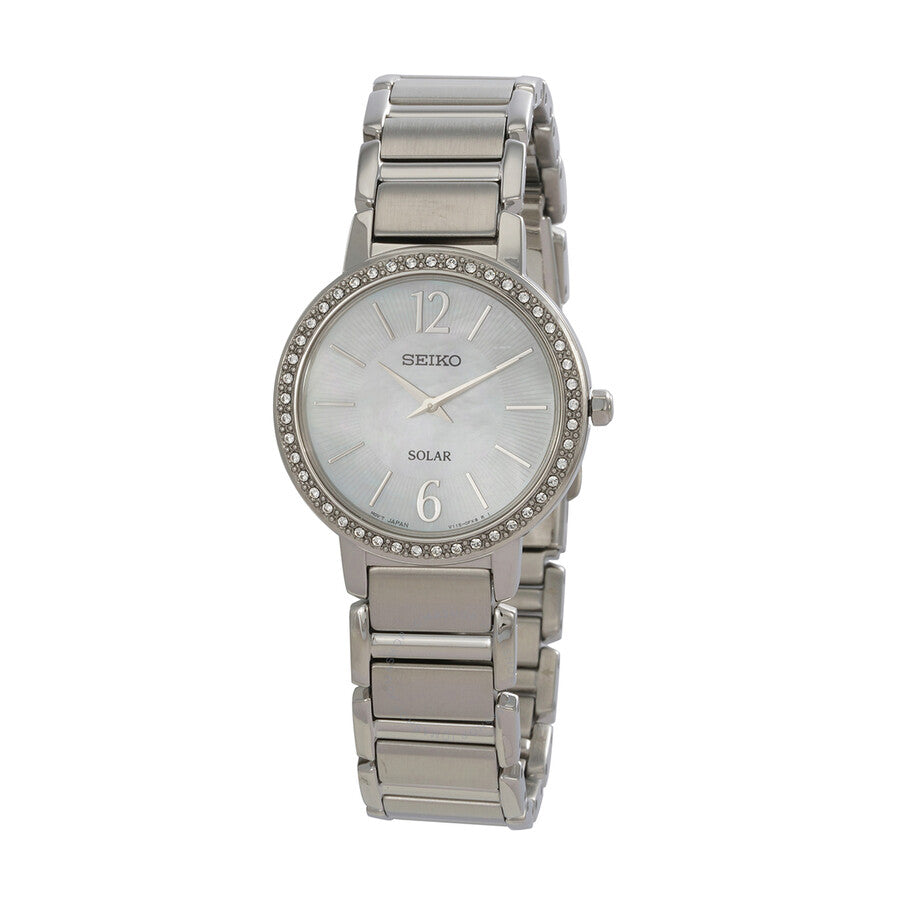 Seiko Solar Mother of Pearl Dial Ladies Watch SUP467 - Dawson Watches