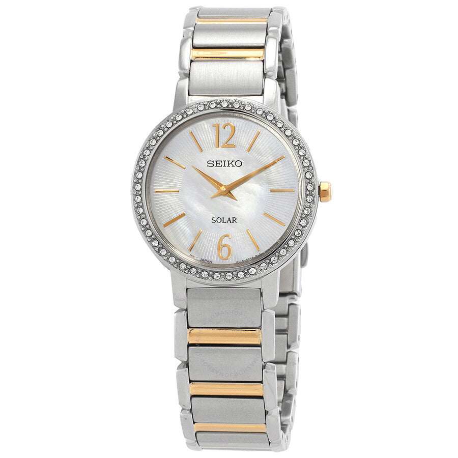 Seiko Solar Mother of Pearl Dial Ladies Watch SUP469 - Dawson Watches