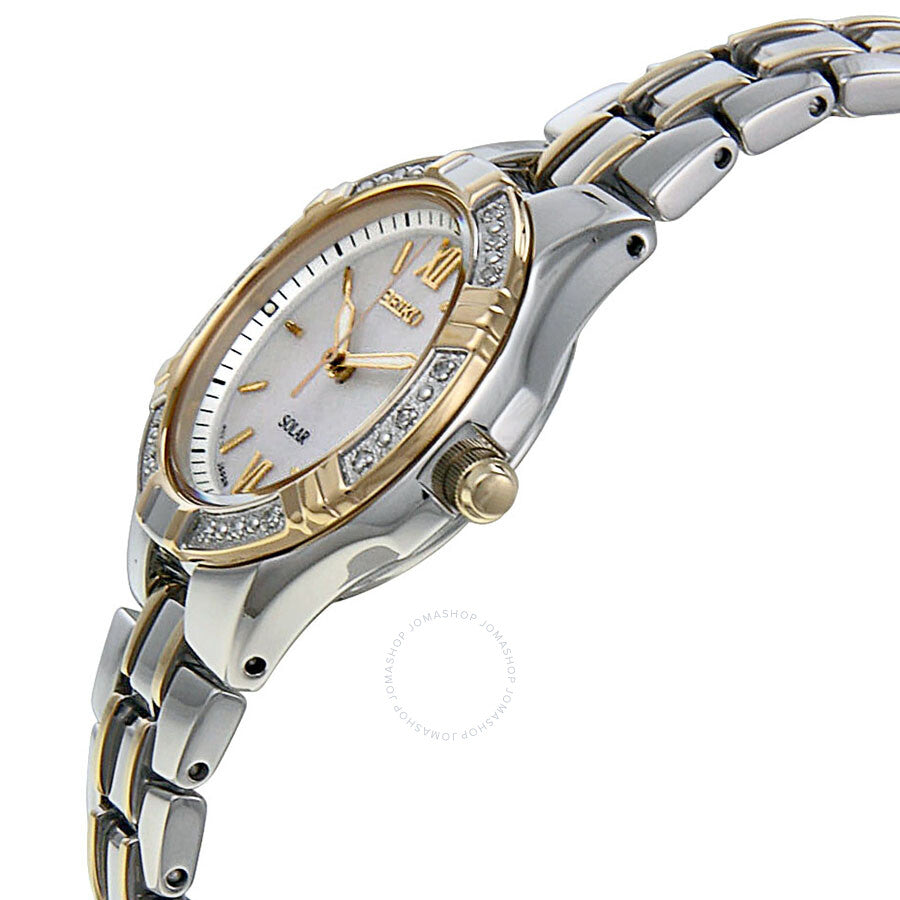 Seiko Solar Mother Of Pearl Dial Ladies Watch SUT068 - Dawson Watches #2
