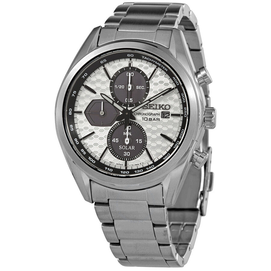 Seiko Solar White Dial Men's Watch SSC769P1 - Dawson Watches
