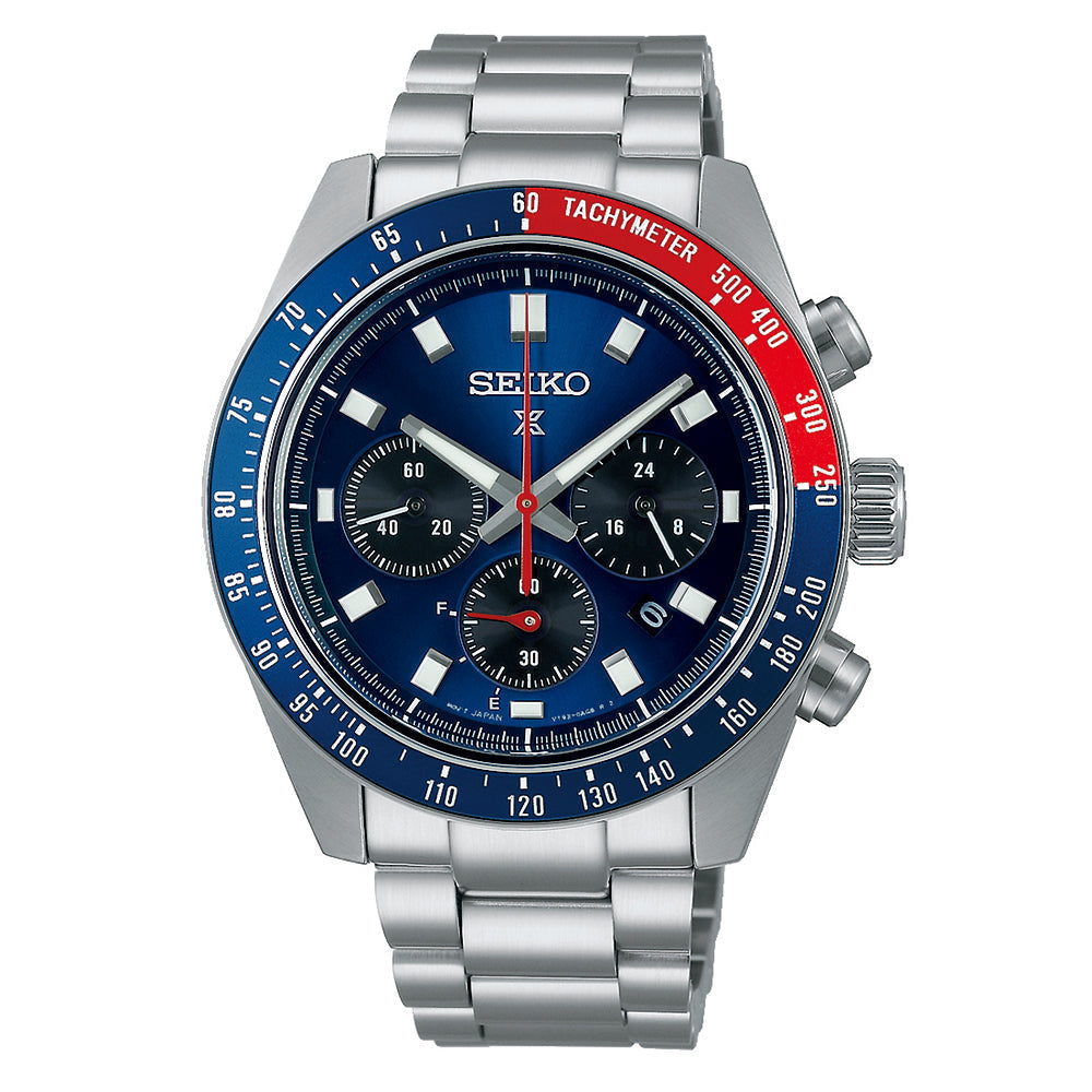 Seiko Pepsi Speedtimer Silver Men's Watch SSC913P1