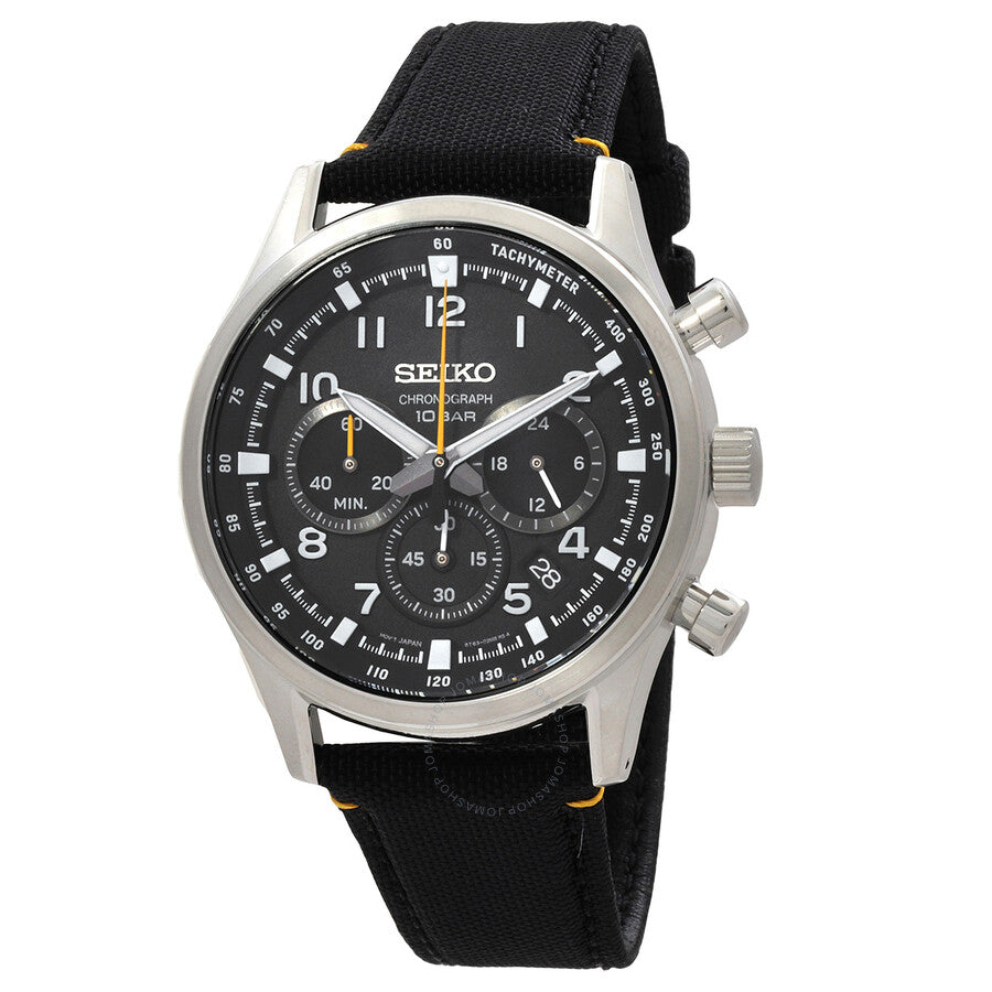 Seiko Sport Chronograph Quartz Black Dial Men's Watch SSB449P1 - Dawson Watches