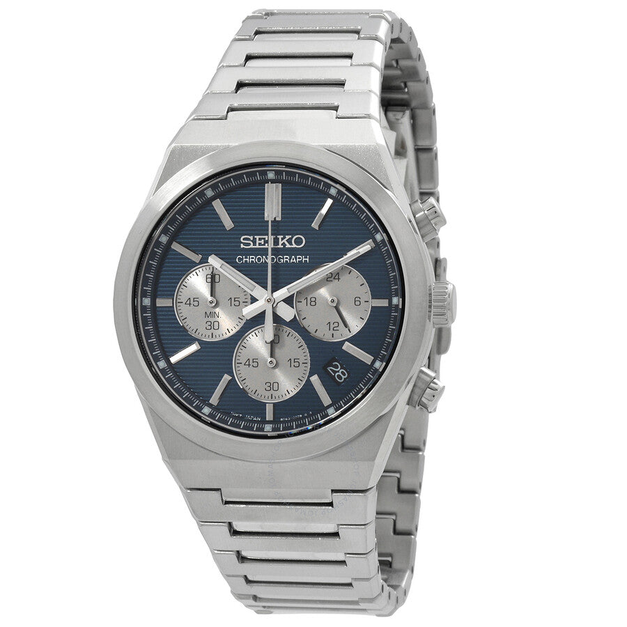 Seiko Sport Chronograph Quartz Blue Dial Men's Watch SSB453P1 - Dawson Watches
