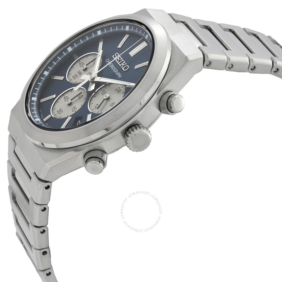 Seiko Sport Chronograph Quartz Blue Dial Men's Watch SSB453P1 - Dawson Watches #2