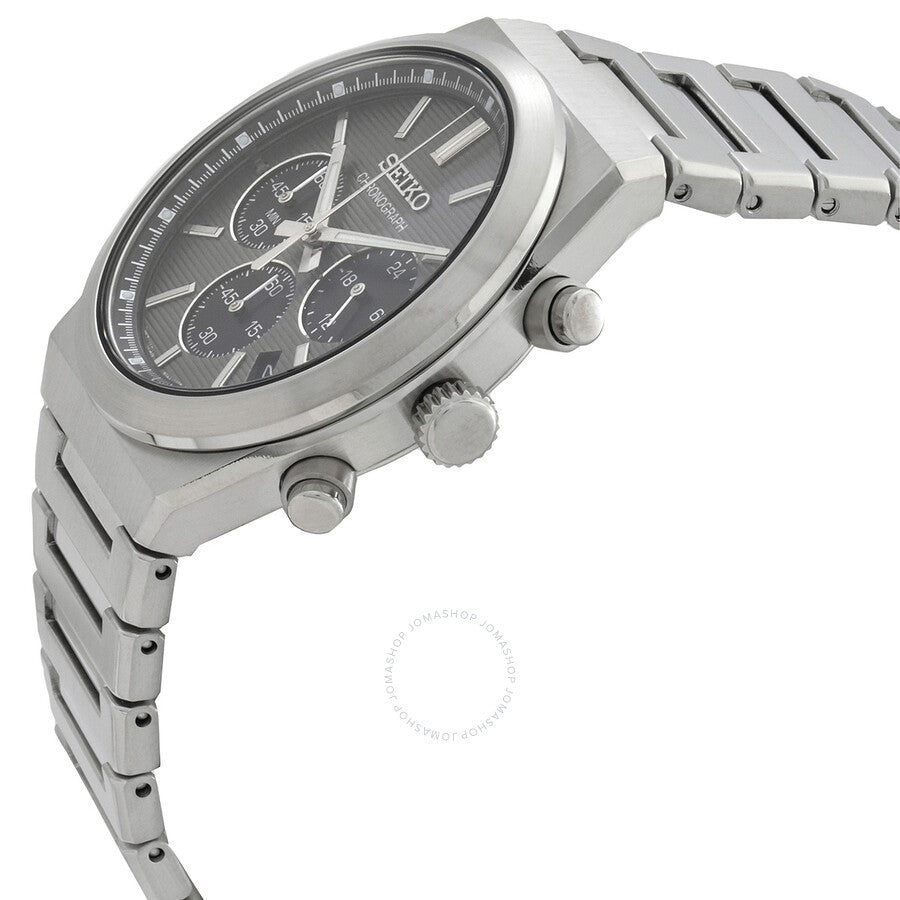 Seiko Sport Chronograph Quartz Grey Dial Men's Watch SSB455P1 - Dawson Watches #2