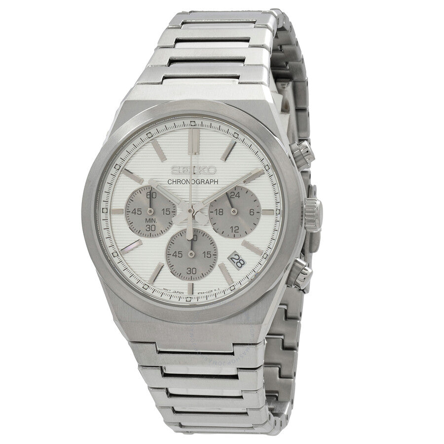 Seiko Sport Chronograph Quartz Silver Dial Men's Watch SSB451P1 - Dawson Watches