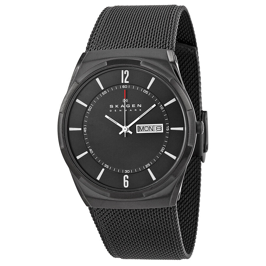 Skagen Aktiv Black Dial Black PVD Mesh Men's Watch SKW6006 - BigDaddy Watches