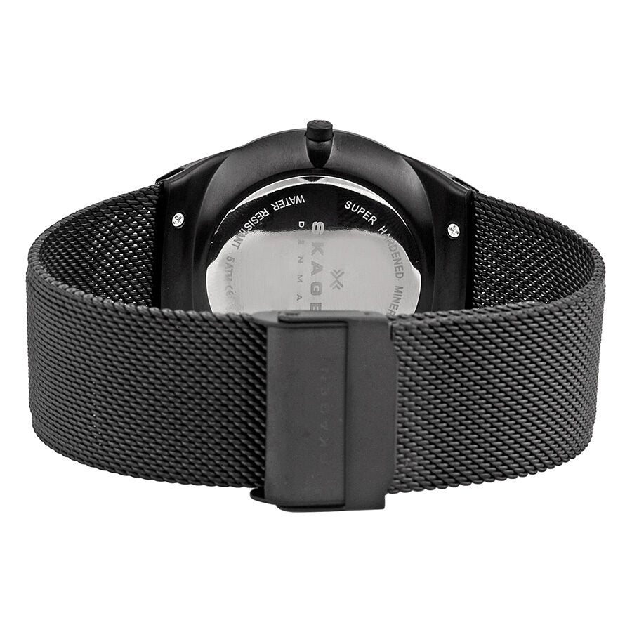 Skagen Aktiv Black Dial Black PVD Mesh Men's Watch SKW6006 - BigDaddy Watches #3