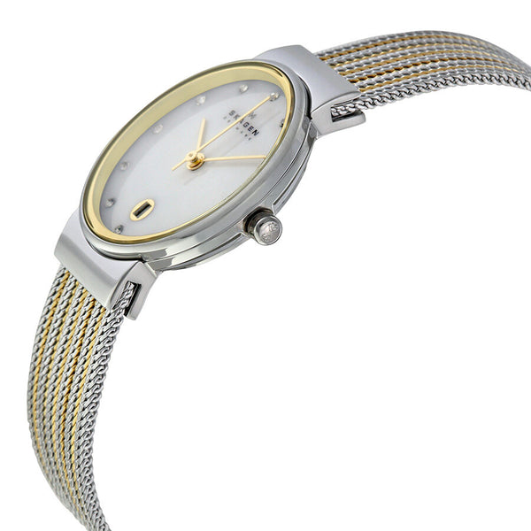 Skagen Ancher Mother of Pearl Dial Two-tone Ladies Watch 355SSGS