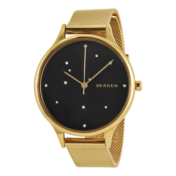 Skagen Anita Black Crystal-Dotted Dial Ladies Watch SKW2385