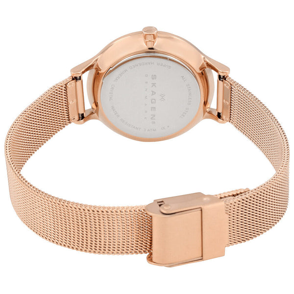 Skagen Anita Silver Dial Rose Gold Ladies Watch SKW2151