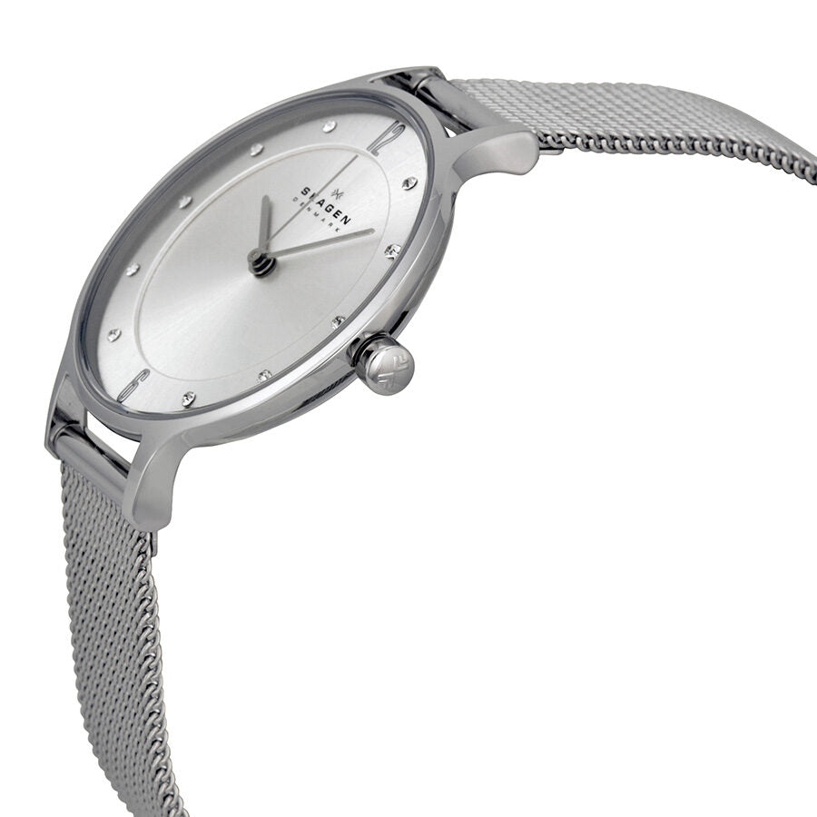 Skagen Anita Silver Dial Stainless Steel Mesh Ladies Watch #SKW2149 - Dawson Watches #2