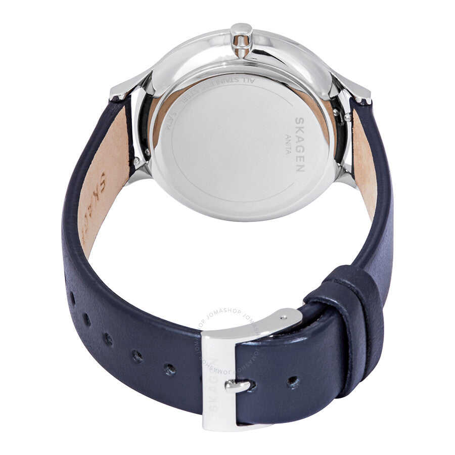 Skagen Anita White Dial Blue leather Ladies Watch SKW2719 - Dawson Watches #3
