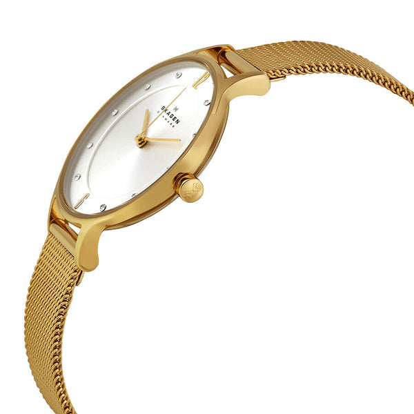 Skagen Anita Silver Dial Gold Mesh Ladies Watch SKW2150