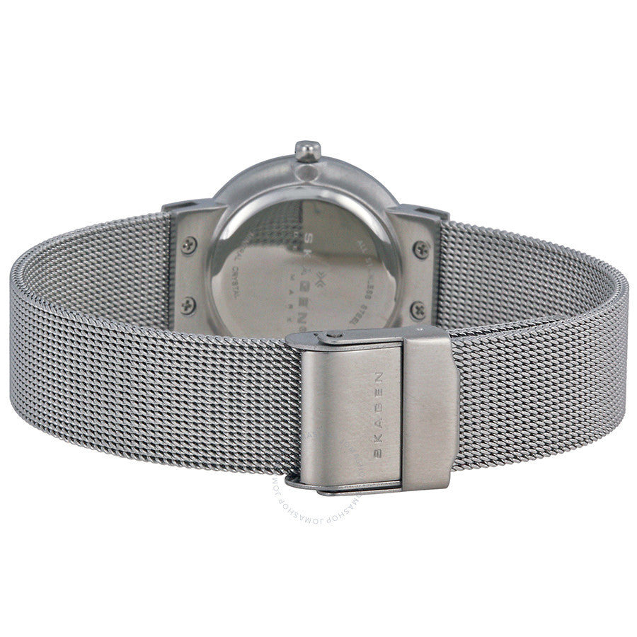 Skagen Classic Chrome Dial Mesh Ladies Watch 358SSSD