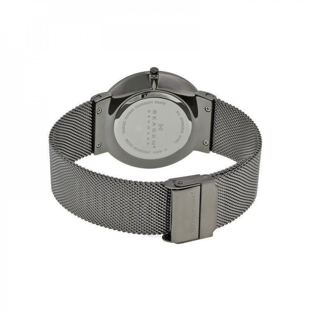 Skagen Ancher Grey Dial Ion-plated Mesh Men's Watch SKW6108