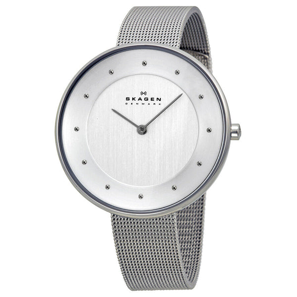 Skagen Gitte White Dial Silver Mesh Ladies Watch SKW2140