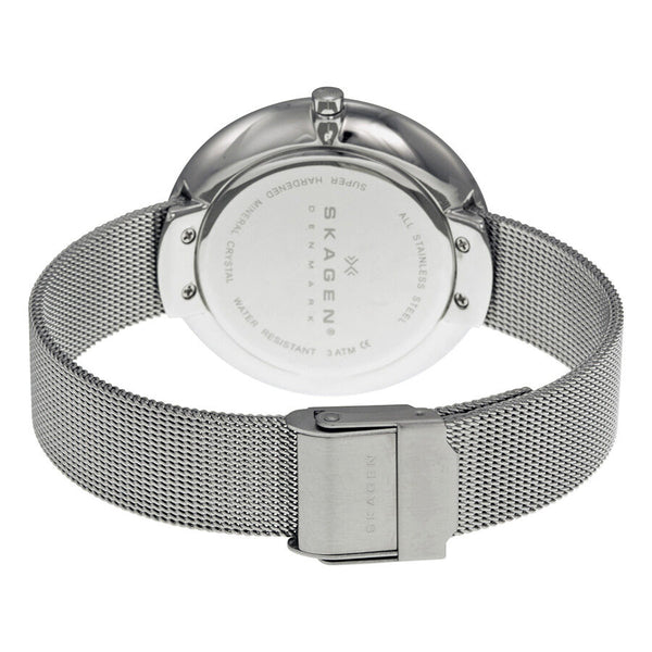 Skagen Gitte White Dial Silver Mesh Ladies Watch SKW2140