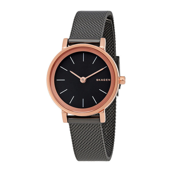 Skagen Hald Gunmetal Rose Gold Ladies Watch SKW2492