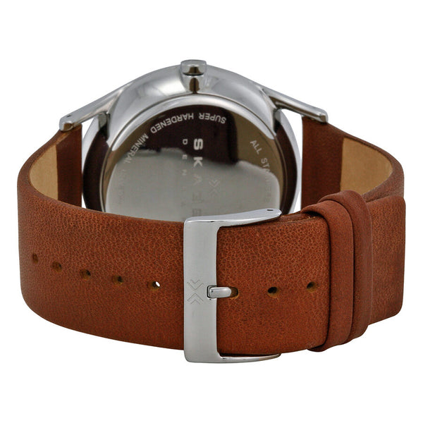 Skagen Holst Charcoal Dial Brown Leather Men's Watch SKW6086