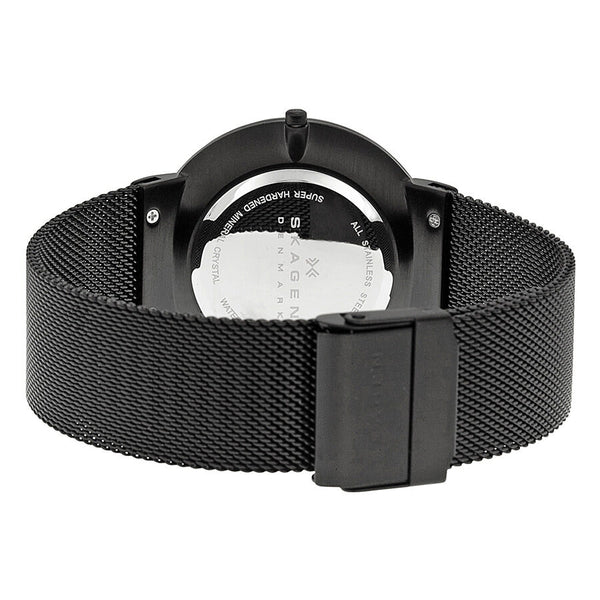 Skagen Klassik Black Dial PVD Mesh Bracelet Men's Watch SKW6053