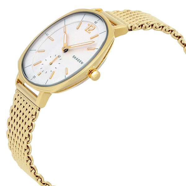 Skagen Rungsted White Dial Gold Ladies Watch SKW2426