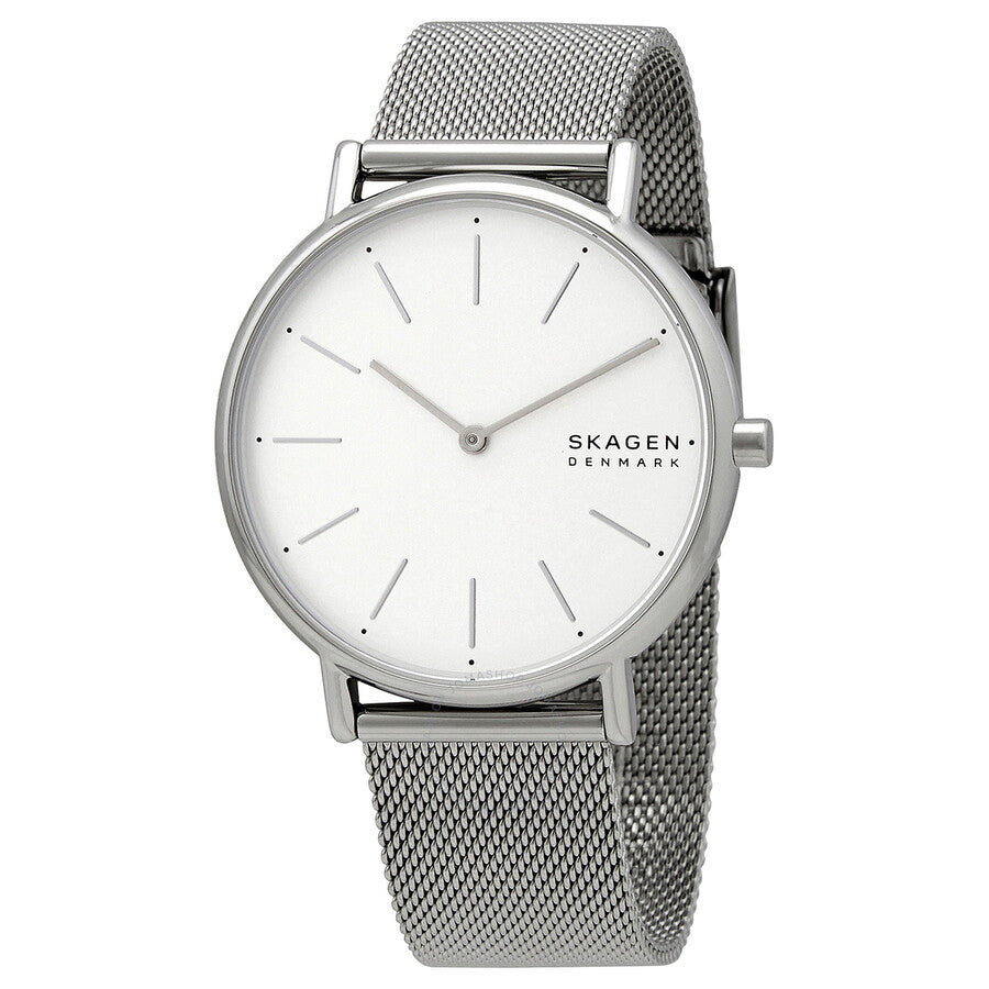 Skagen Signatur Quartz White Dial Stainless Steel Mesh Ladies Watch SKW2785 - Dawson Watches