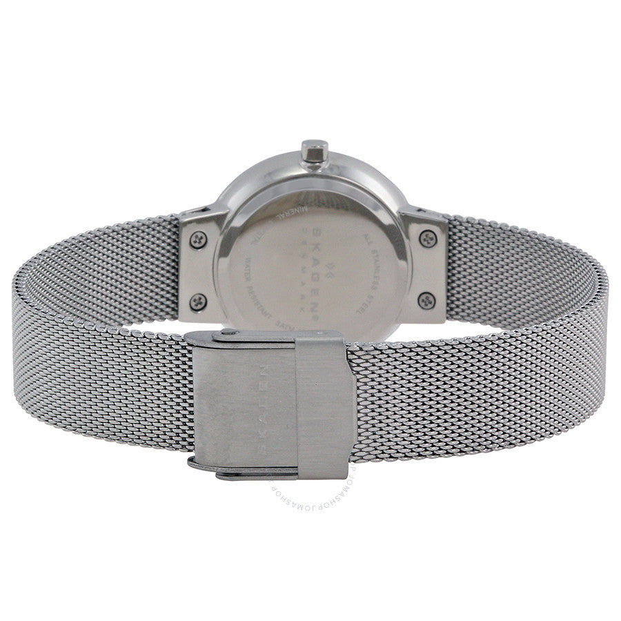 Skagen Silver Dial Stainless Steel Mesh Ladies Watch 456SSS