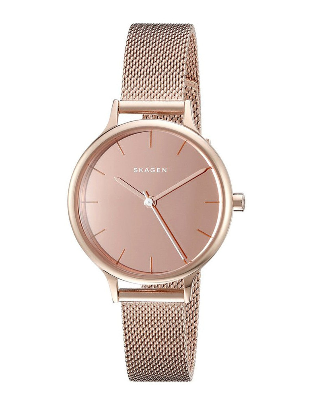 Skagen Anita Mirror Pink Dial Gold Ladies Watch SKW2413