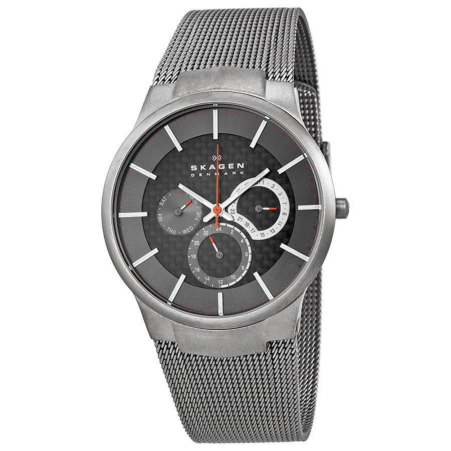 Skagen Grey Multifunction Dial Titanium Mesh Men's Watch 809XLTTM