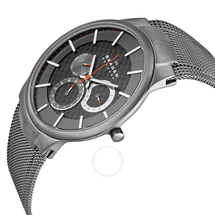 Skagen Grey Multifunction Dial Titanium Mesh Men's Watch 809XLTTM